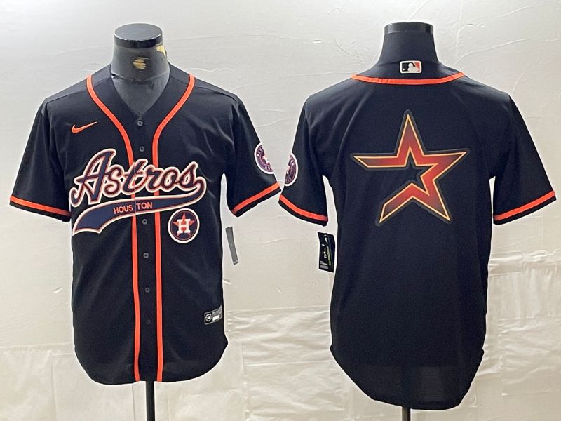 Men Houston Astros Blank Black Jointly 2024 Nike MLB Jersey style 6